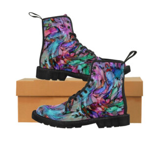 Women's Canvas Boots - Midnight in the Garden